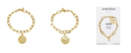 Unwritten Gold Flash-Plated Link Bracelet with Crystal "I Love You to the Moon & Back" Charm